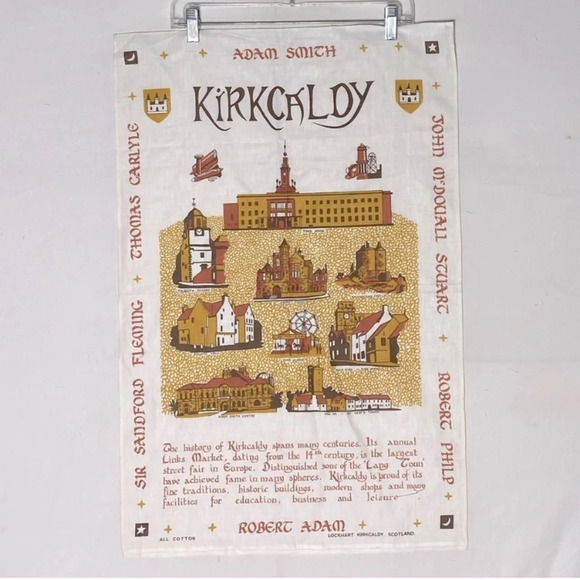 Vintage  Kirkaldy Cotton Vintage Travel Poster - Picture 1 of 12